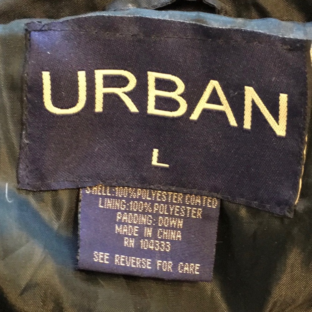 Urban Men’s Down Filled Puffer Coat Size Large - Picture 10 of 11